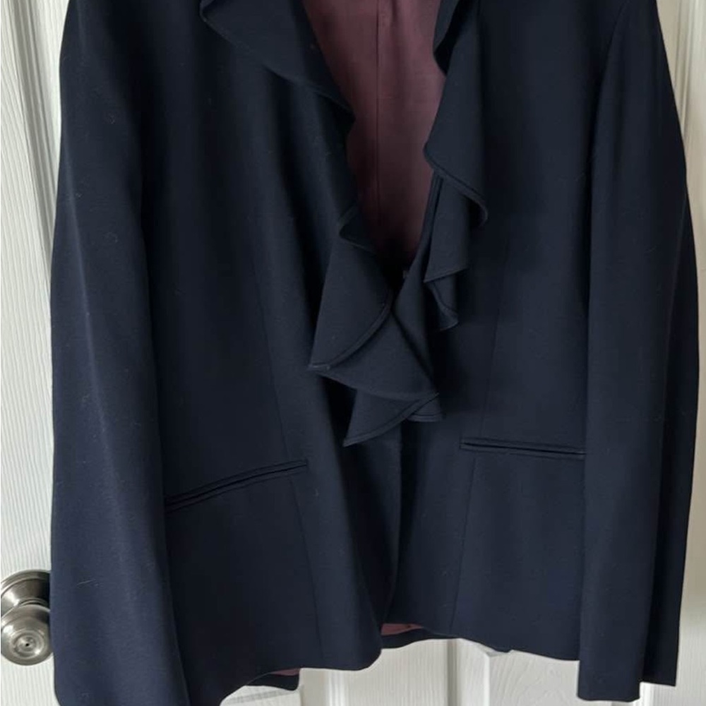 Polo Ralph Lauren Navy Ruffled Blazer